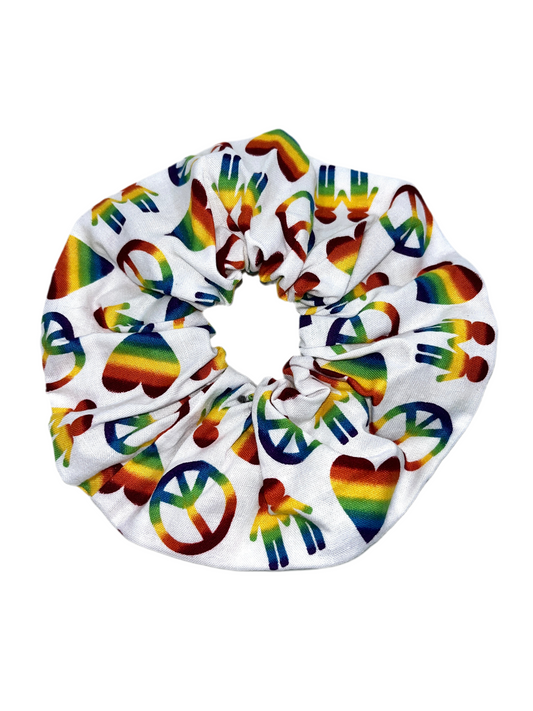 Peace & Love Wide Scrunchie