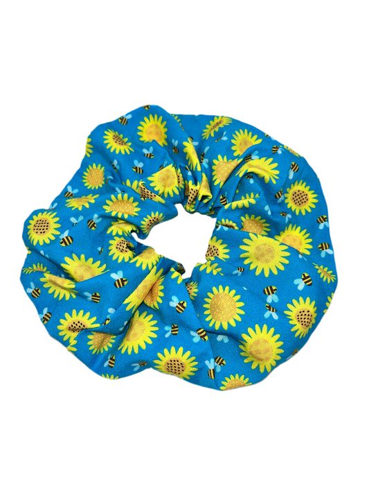 Sunny Bee Wide Scrunchie