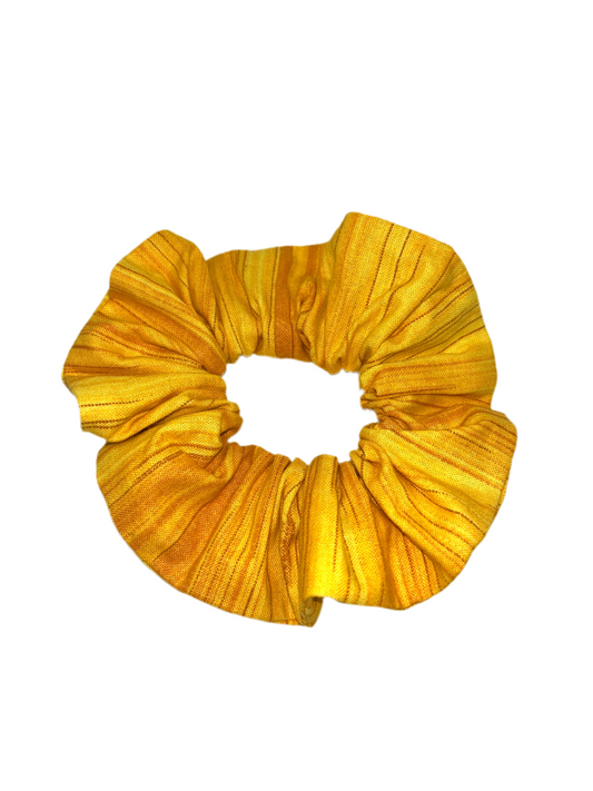 Yellow Strips Scrunchie