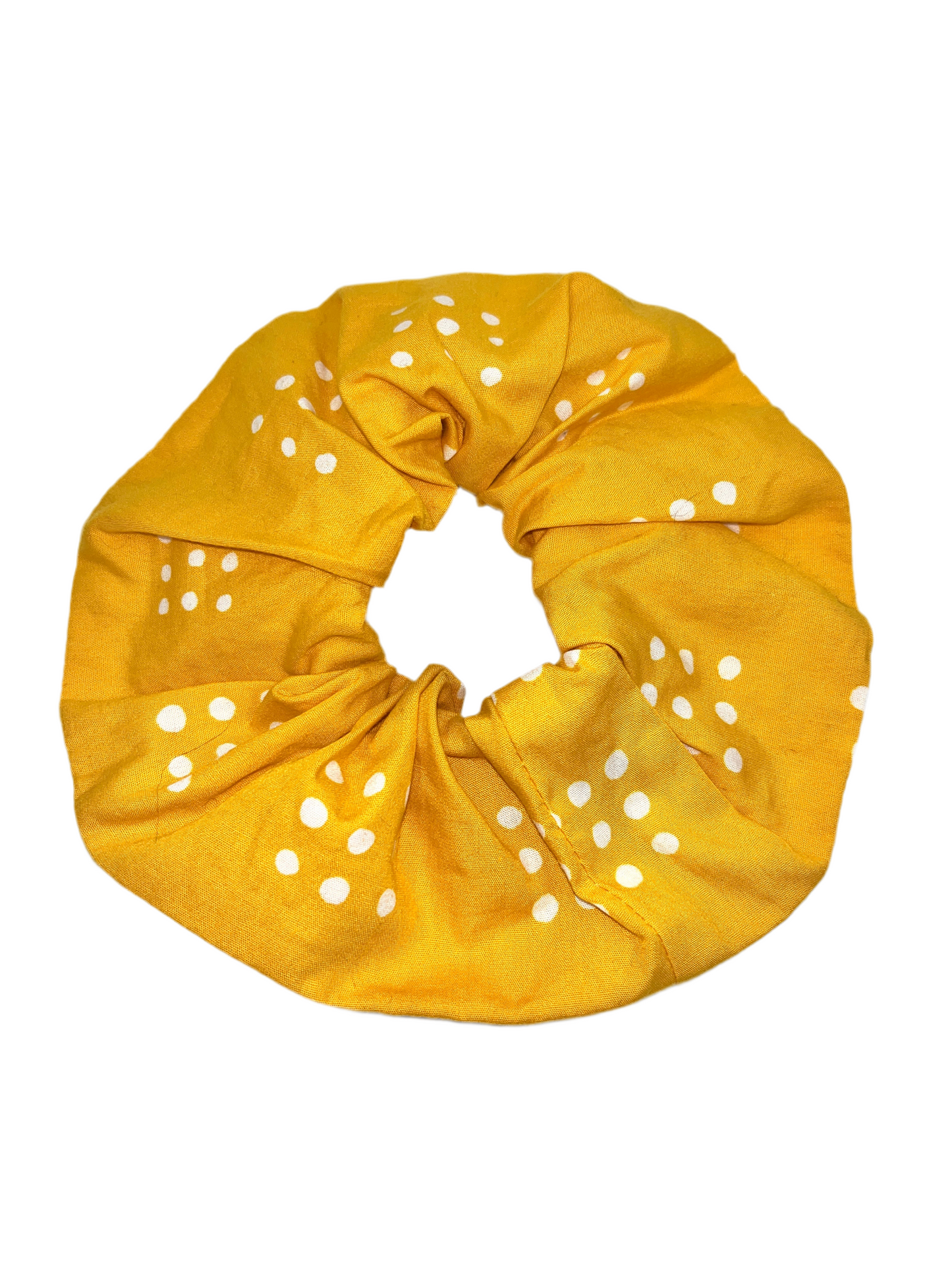 Mustard Spot Wide Scrunchie