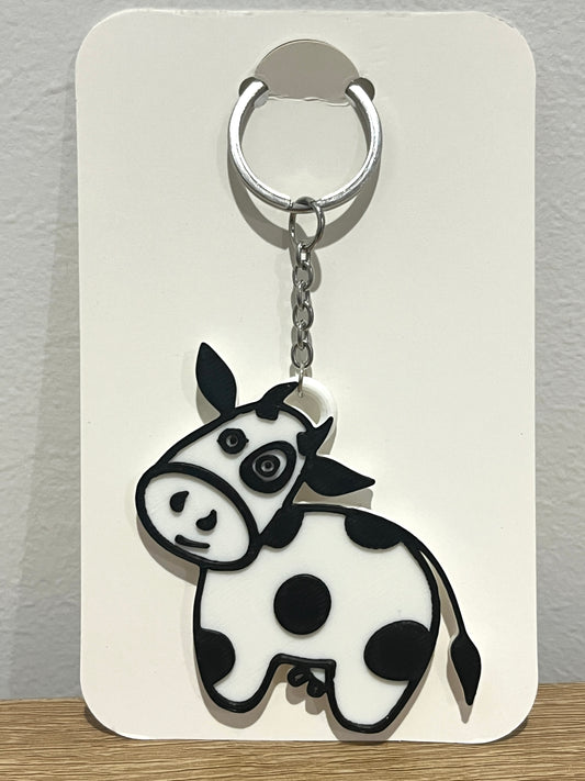 Cute Cow Keyring