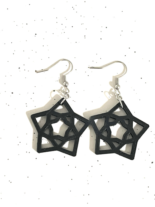 Star Dangles Black