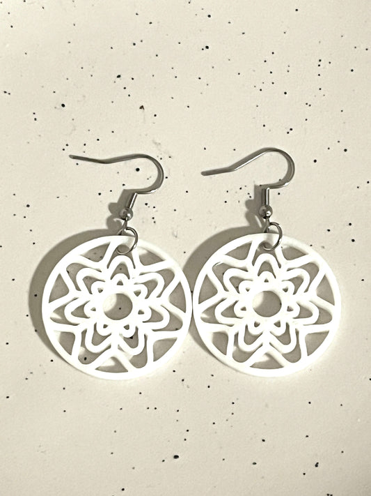 Ditsy Flower Dangles White