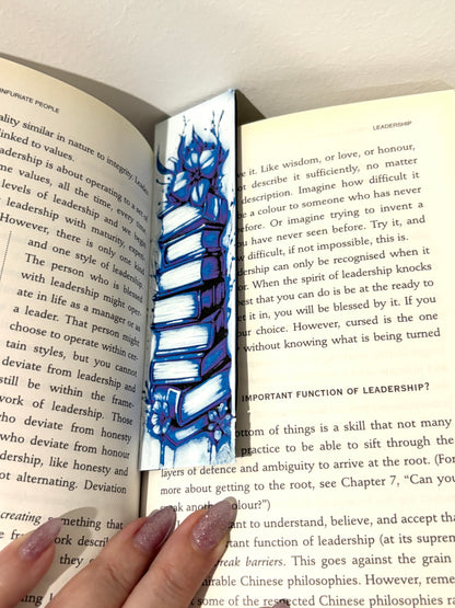 Floral Book Stack Bookmark