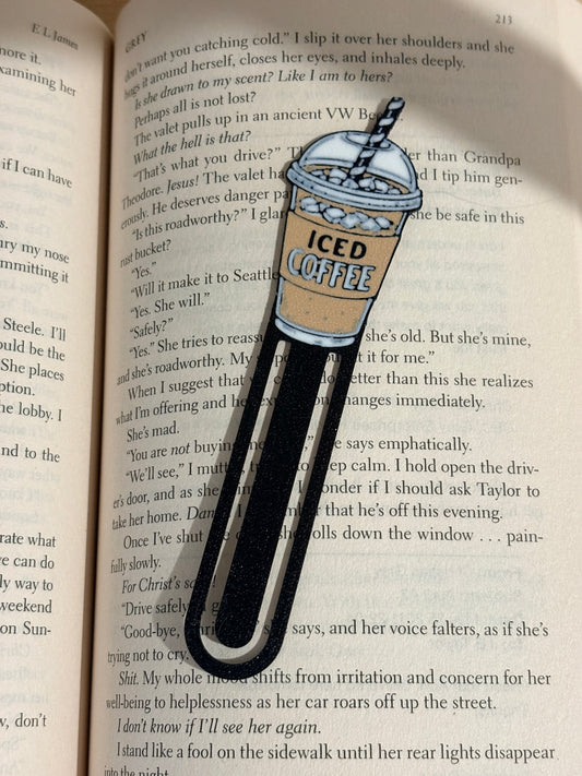 Iced Coffee Bookmark Clip