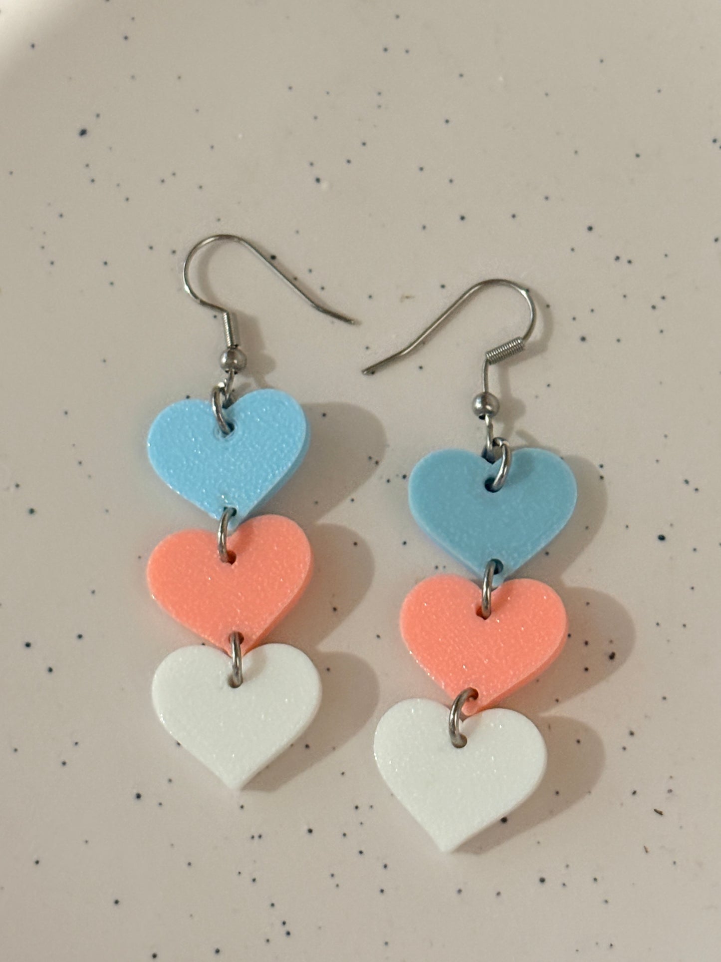 Heart Trio Earrings