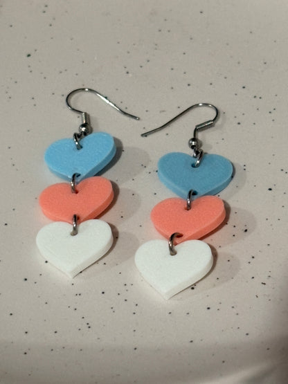 Heart Trio Earrings